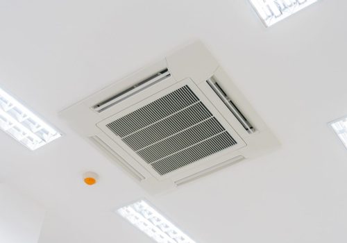 cassette-type-air-condition-with-lighting-fire-protection-system-installation